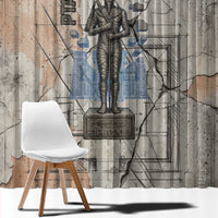 Ptah Egyptian Window Curtain God of Crafts Architecture Tools Fashioner of the Earth
