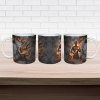 Ptah Egyptian Ceramic Mug God of Creation Great Artificer Hammer - Anvil Fire Forged