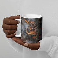 Ptah Egyptian Ceramic Mug God of Creation Great Artificer Hammer - Anvil Fire Forged