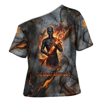 Ptah Egyptian Cross Shoulder Shirt God of Creation Great Artificer Hammer - Anvil Fire Forged
