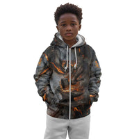 Ptah Egyptian Kid Hoodie God of Creation Great Artificer Hammer - Anvil Fire Forged
