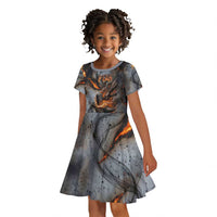 Ptah Egyptian Kid Short Sleeve Dress God of Creation Great Artificer Hammer - Anvil Fire Forged