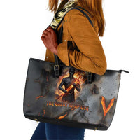 Ptah Egyptian Leather Tote Bag God of Creation Great Artificer Hammer - Anvil Fire Forged