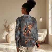 Ptah Egyptian Women Casual Shirt God of Creation Great Artificer Hammer - Anvil Fire Forged