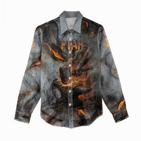 Ptah Egyptian Women Casual Shirt God of Creation Great Artificer Hammer - Anvil Fire Forged