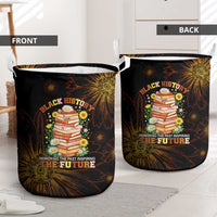 Black History Month Black African American Teachers Laundry Basket Afrocentric Floral Art with Motivational Typography