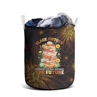 Black History Month Black African American Teachers Laundry Basket Afrocentric Floral Art with Motivational Typography