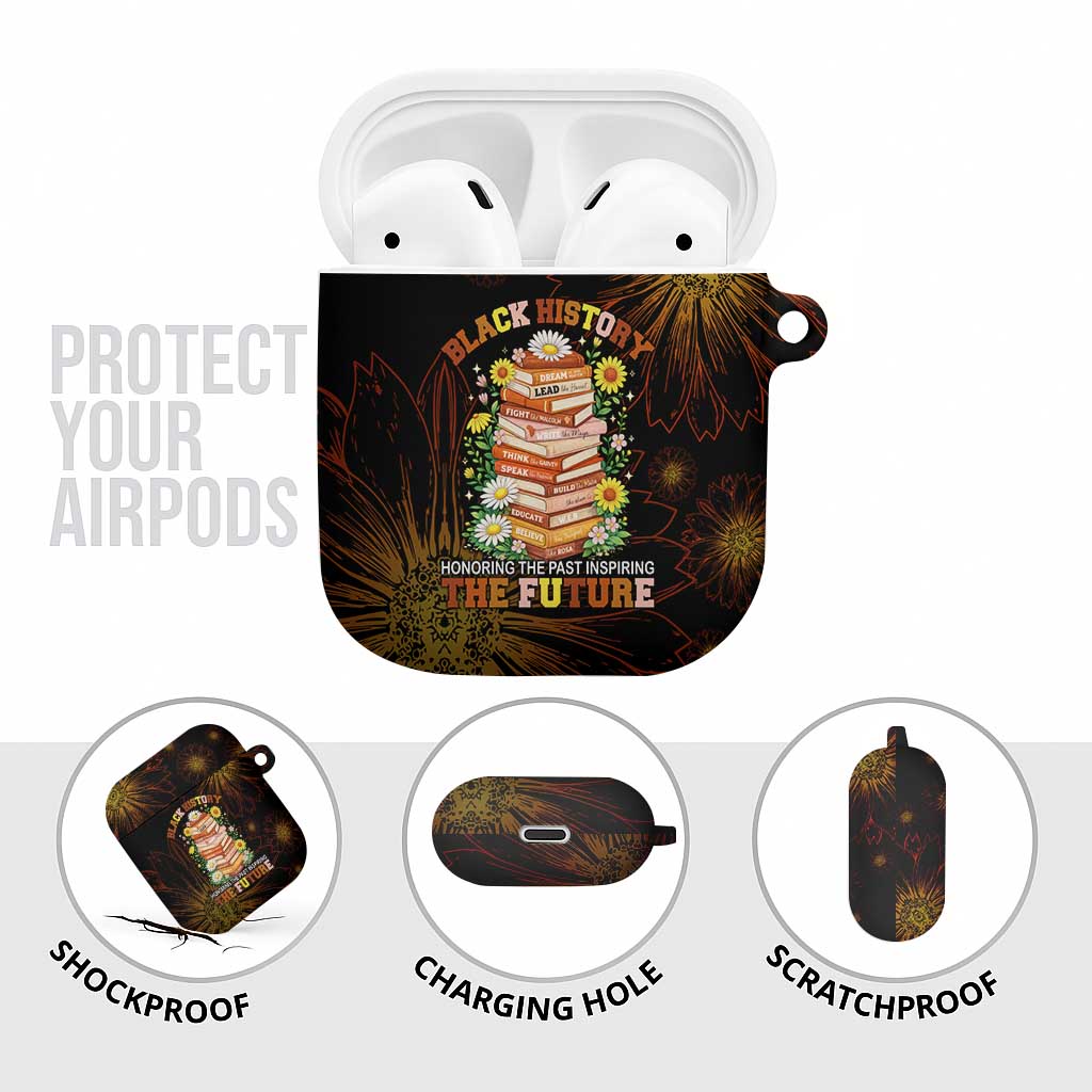 Black History Month Black African American Teachers AirPods Case Afrocentric Floral Art with Motivational Typography