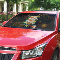 Black History Month Black African American Teachers Auto Sun Shade Afrocentric Floral Art with Motivational Typography