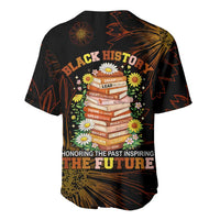 Black History Month Black African American Teachers Baseball Jersey Afrocentric Floral Art with Motivational Typography
