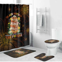 Black History Month Black African American Teachers Bathroom Set Afrocentric Floral Art with Motivational Typography