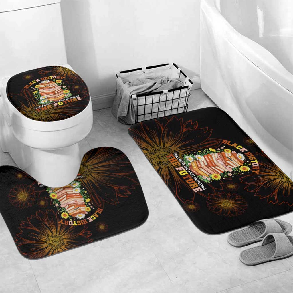 Black History Month Black African American Teachers Bathroom Set Afrocentric Floral Art with Motivational Typography