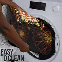 Black History Month Black African American Teachers Bathroom Set Afrocentric Floral Art with Motivational Typography