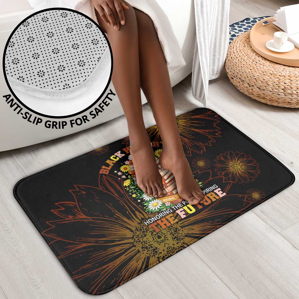 Black History Month Black African American Teachers Bathroom Set Afrocentric Floral Art with Motivational Typography