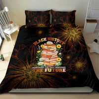 Black History Month Black African American Teachers Bedding Set Afrocentric Floral Art with Motivational Typography