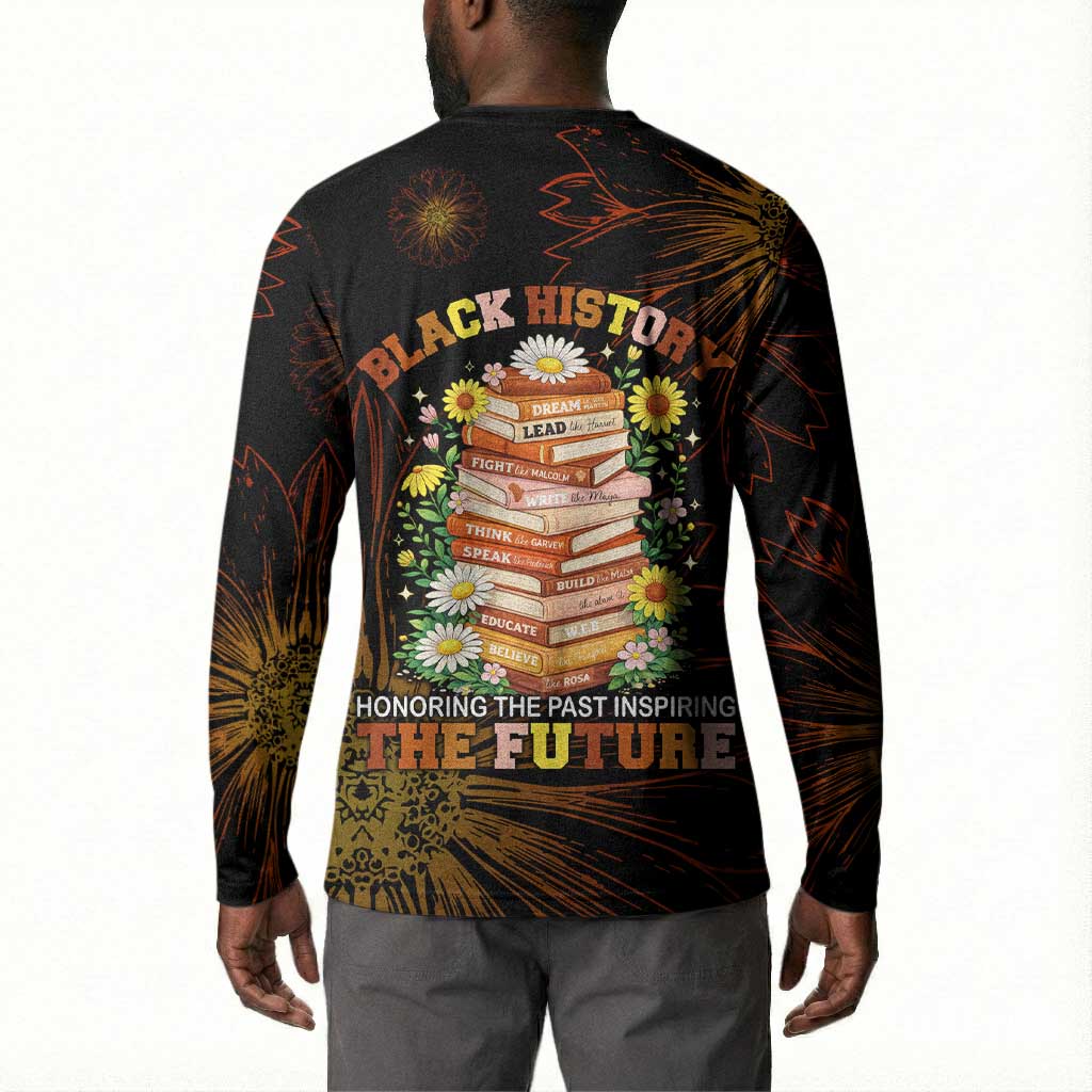 Black History Month Black African American Teachers Button Sweatshirt Afrocentric Floral Art with Motivational Typography