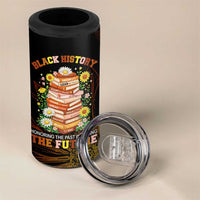 Black History Month Black African American Teachers 4 in 1 Can Cooler Tumbler Afrocentric Floral Art with Motivational Typography