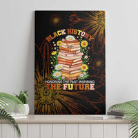 Black History Month Black African American Teachers Canvas Wall Art Afrocentric Floral Art with Motivational Typography