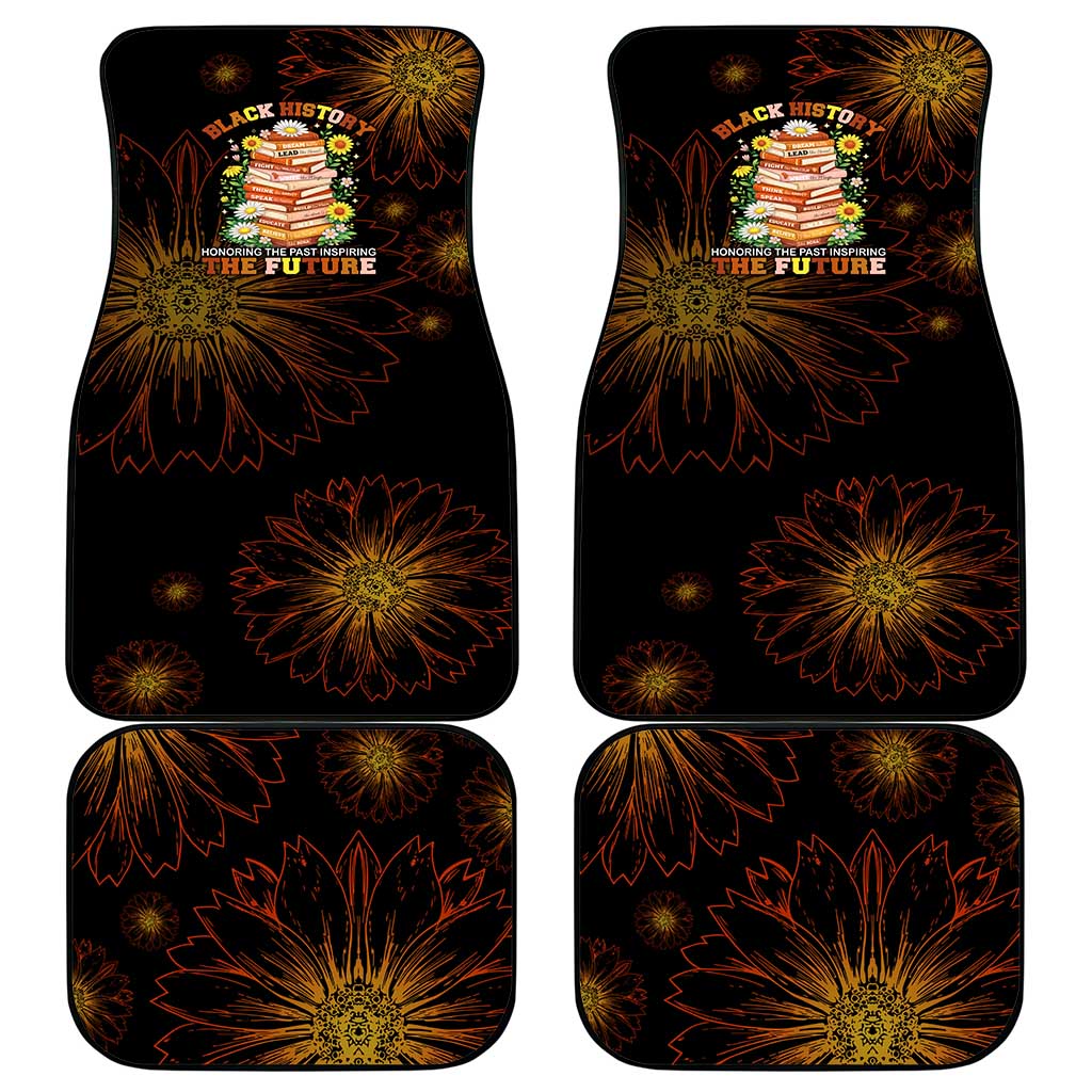 Black History Month Black African American Teachers Car Mats Afrocentric Floral Art with Motivational Typography