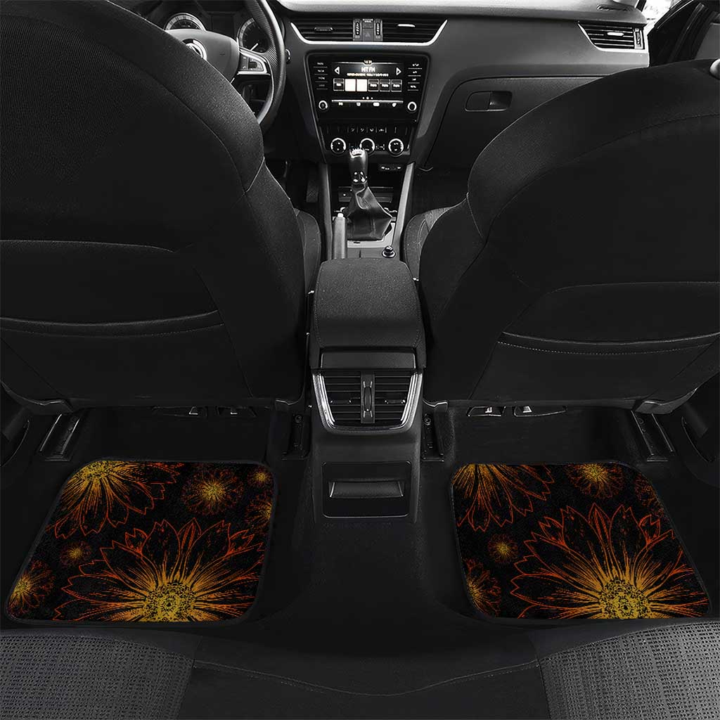 Black History Month Black African American Teachers Car Mats Afrocentric Floral Art with Motivational Typography
