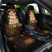 Black History Month Black African American Teachers Car Seat Cover Afrocentric Floral Art with Motivational Typography