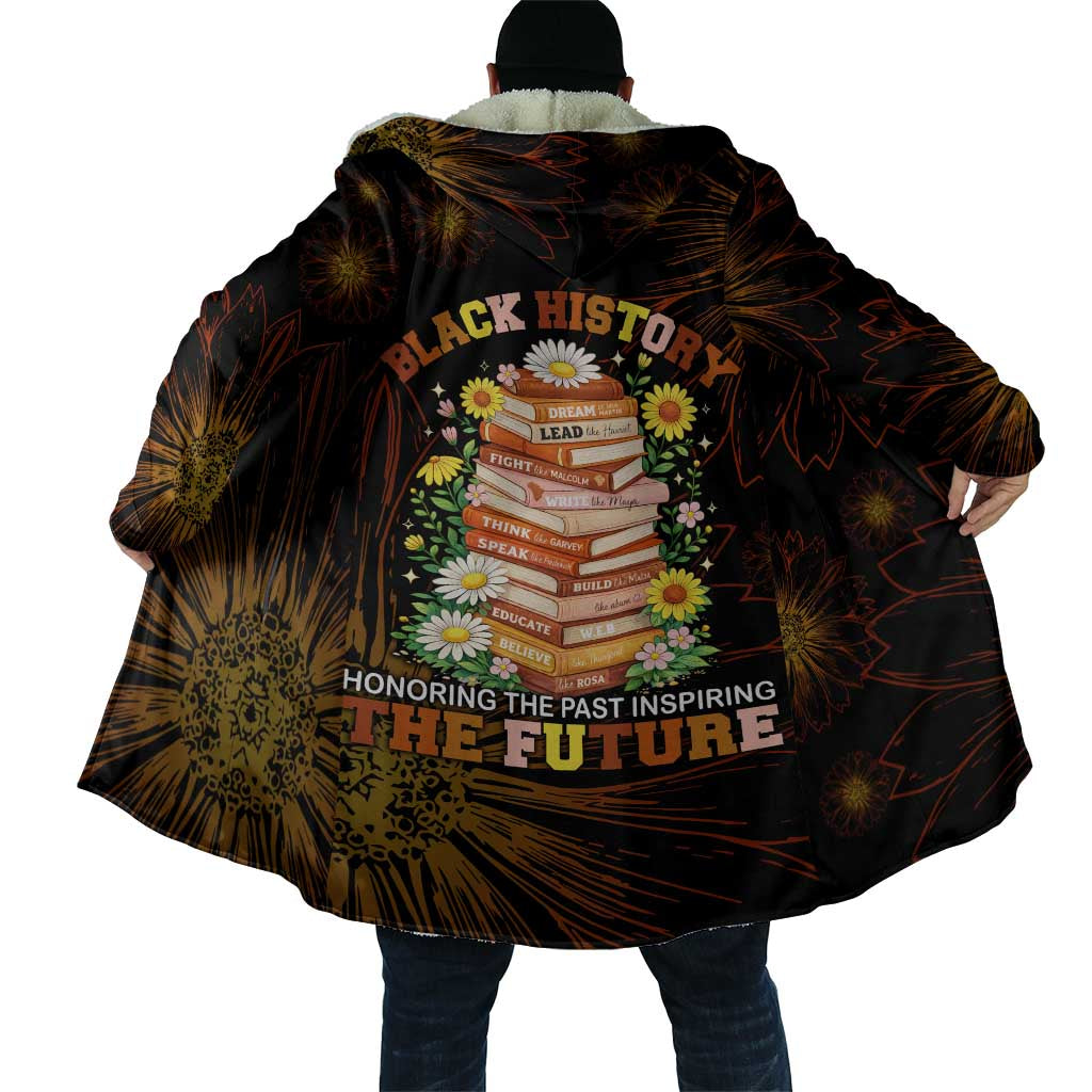 Black History Month Black African American Teachers Cloak Afrocentric Floral Art with Motivational Typography