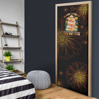 Black History Month Black African American Teachers Door Cover Afrocentric Floral Art with Motivational Typography