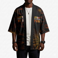 Black History Month Black African American Teachers Kimono Afrocentric Floral Art with Motivational Typography