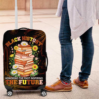 Black History Month Black African American Teachers Luggage Cover Afrocentric Floral Art with Motivational Typography