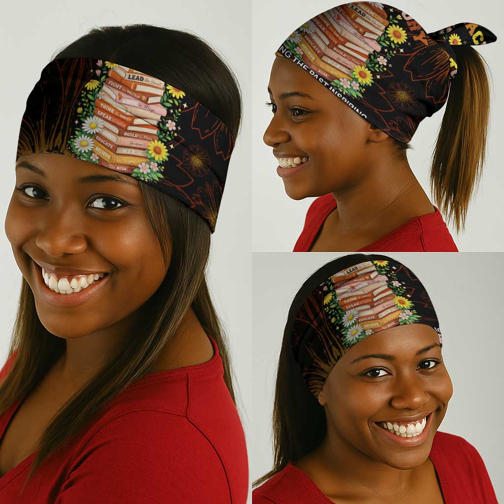 Black History Month Black African American Teachers Neck Gaiter Afrocentric Floral Art with Motivational Typography