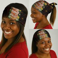Black History Month Black African American Teachers Neck Gaiter Afrocentric Floral Art with Motivational Typography
