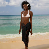 Black History Month Black African American Teachers Sarong Afrocentric Floral Art with Motivational Typography