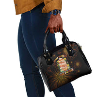 Black History Month Black African American Teachers Shoulder Handbag Afrocentric Floral Art with Motivational Typography