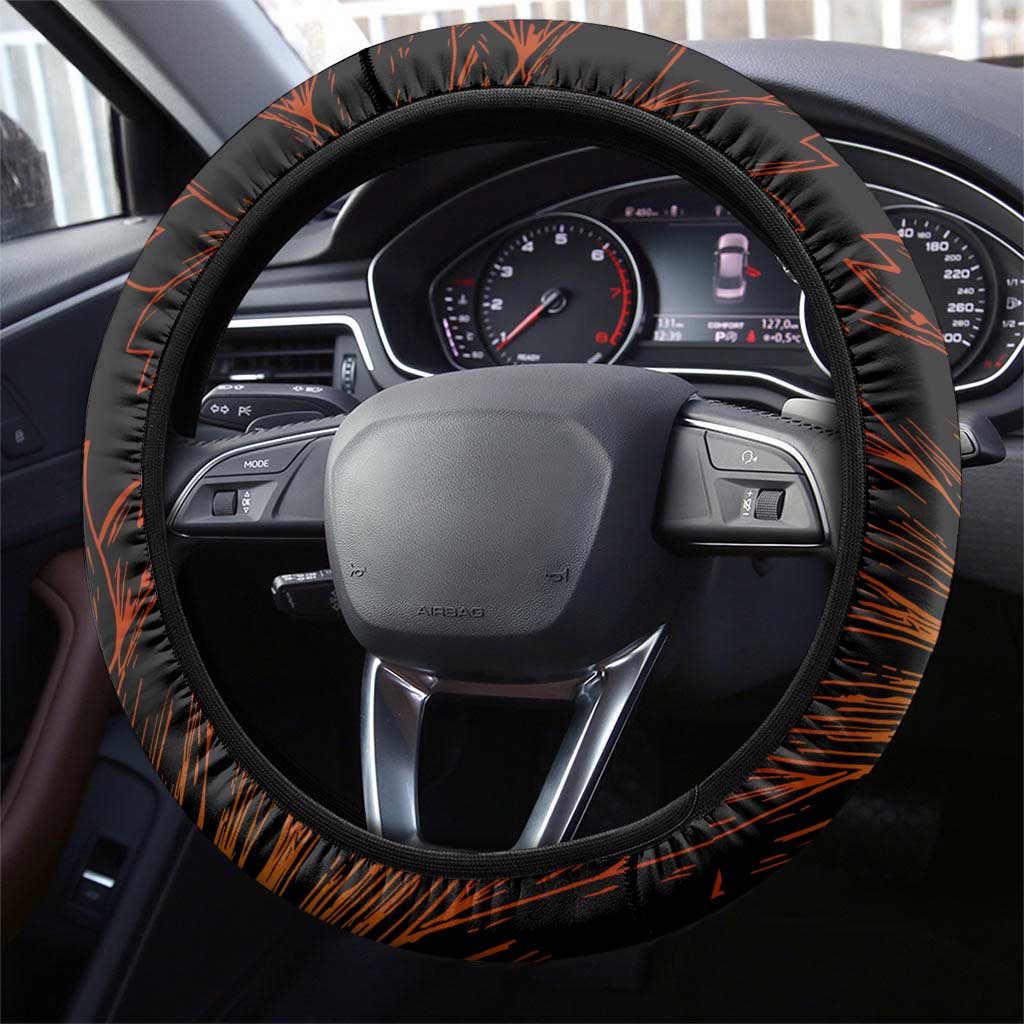 Black History Month Black African American Teachers Steering Wheel Cover Afrocentric Floral Art with Motivational Typography