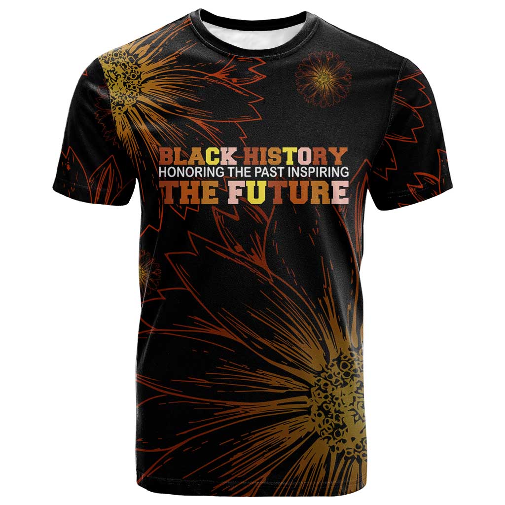 Black History Month Black African American Teachers T shirt Afrocentric Floral Art with Motivational Typography