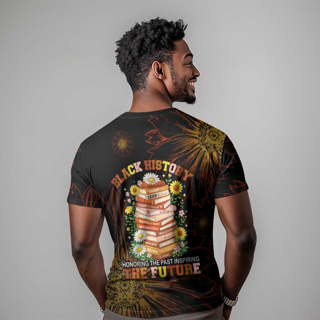 Black History Month Black African American Teachers T shirt Afrocentric Floral Art with Motivational Typography