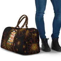 Black History Month Black African American Teachers Travel Bag Afrocentric Floral Art with Motivational Typography