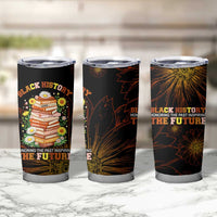 Black History Month Black African American Teachers Tumbler Cup Afrocentric Floral Art with Motivational Typography
