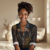 Black History Month Black African American Teachers Women Casual Shirt Afrocentric Floral Art with Motivational Typography