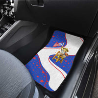 Puerto Rico Coquí Frog Football Fan Car Mats Whimsical Cartoon Style with Patriotic Elements