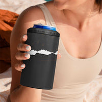 Cool Raccoon Drinking Iced Coffee 4 in 1 Can Cooler Tumbler Funny Animal Meme Urban Night Photography