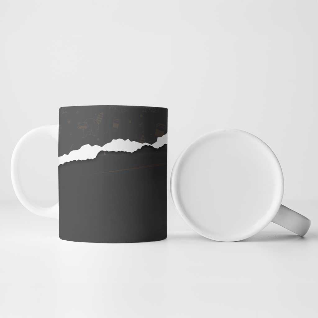 Cool Raccoon Drinking Iced Coffee Ceramic Mug Funny Animal Meme Urban Night Photography