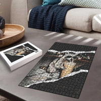 Cool Raccoon Drinking Iced Coffee Puzzle Funny Animal Meme Urban Night Photography