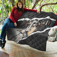 Cool Raccoon Drinking Iced Coffee Quilt Funny Animal Meme Urban Night Photography