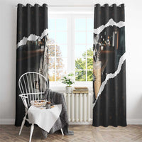 Cool Raccoon Drinking Iced Coffee Window Curtain Funny Animal Meme Urban Night Photography