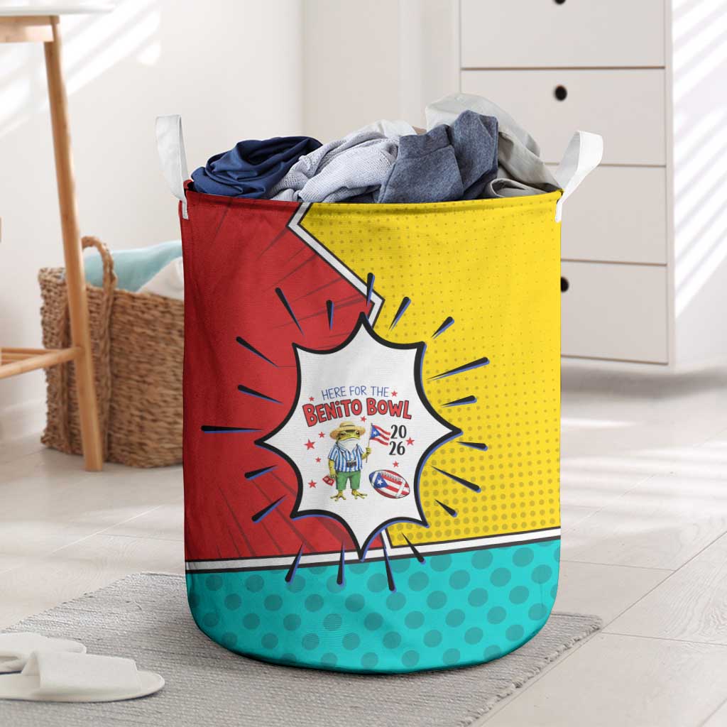 Benito Bowl Puerto Rican Frog Laundry Basket Playful Pop‑Culture Game Day