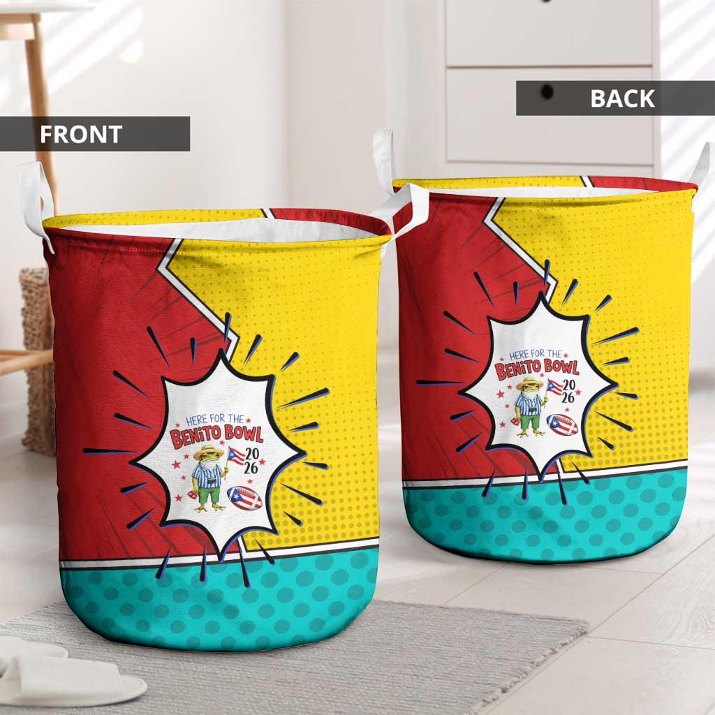 Benito Bowl Puerto Rican Frog Laundry Basket Playful Pop‑Culture Game Day