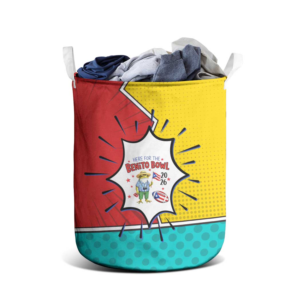 Benito Bowl Puerto Rican Frog Laundry Basket Playful Pop‑Culture Game Day