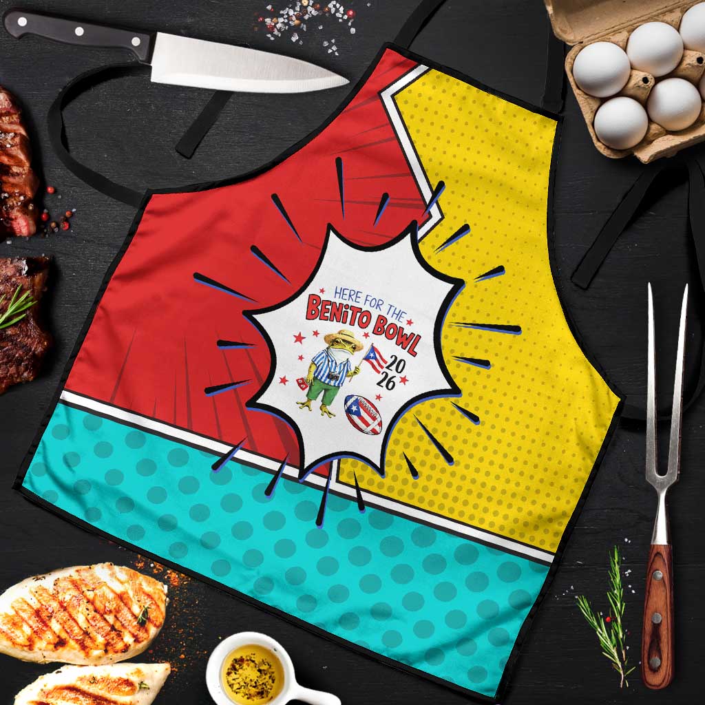 Benito Bowl Puerto Rican Frog Apron Playful Pop‑Culture Game Day