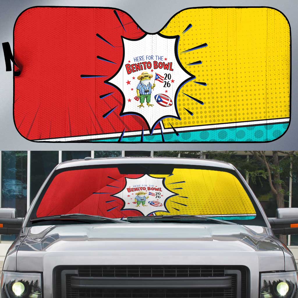 Benito Bowl Puerto Rican Frog Auto Sun Shade Playful Pop‑Culture Game Day